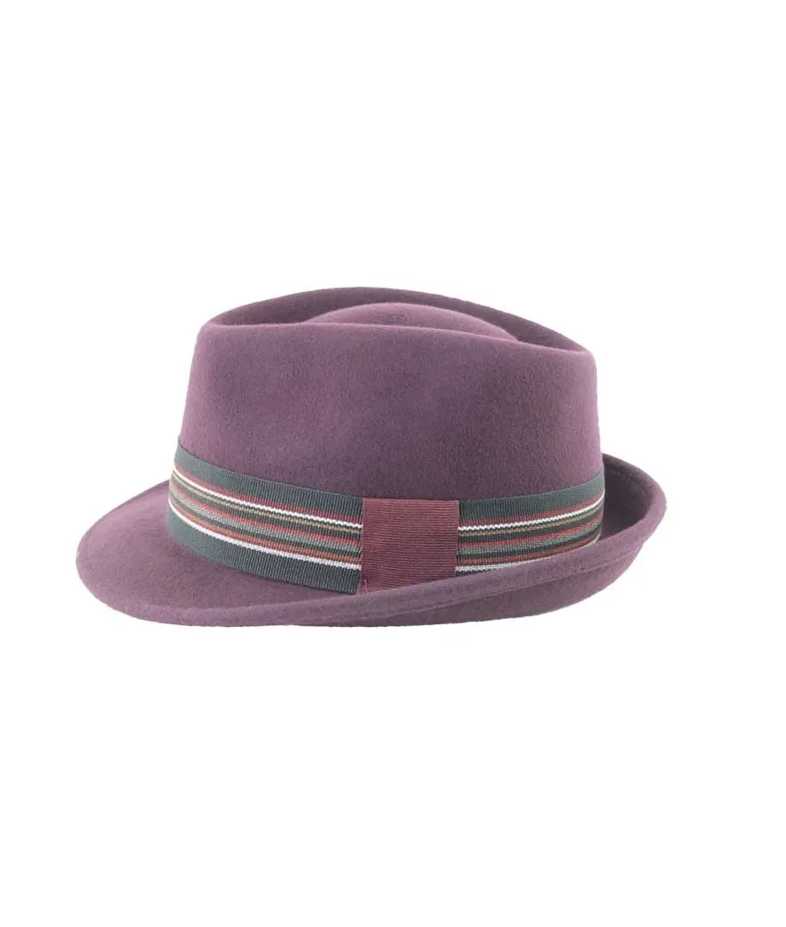 ALPHONSE TRILBY FEUTRE DE LAINE PLIABLE "BODEAUX"