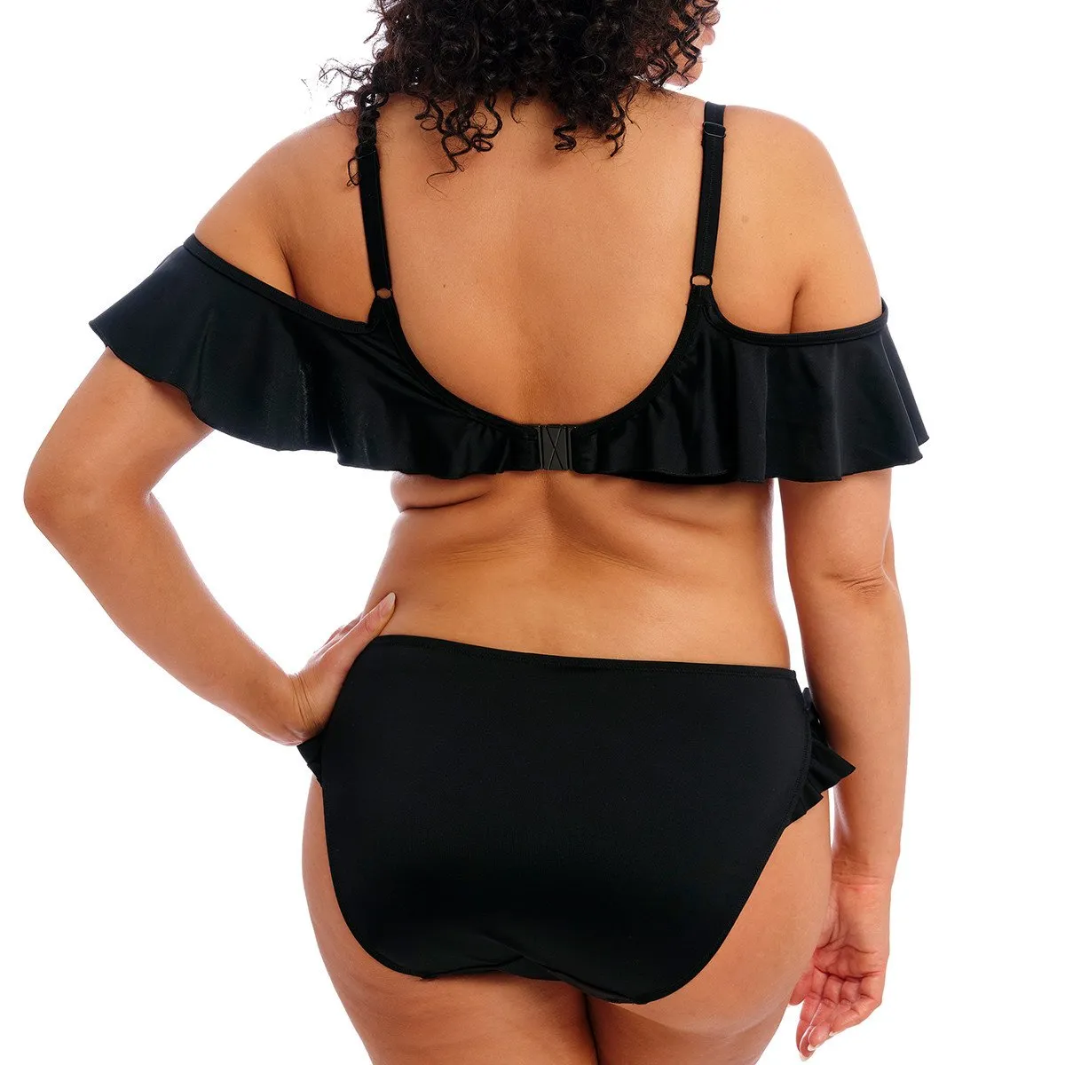 Bas de maillot de bain grande taille Plain sailing noir Elomi Swim