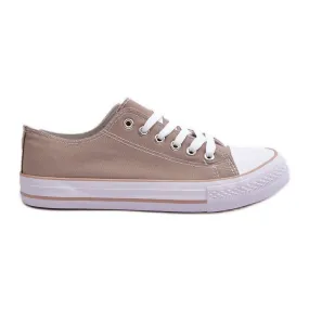 Baskets basses Material Classic pour femmes beige foncé Lennabella