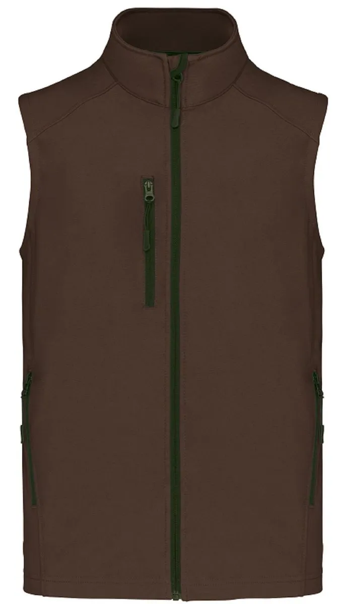 Bodywarmer softshell - gilet sans manches - K403 - marron - Homme 