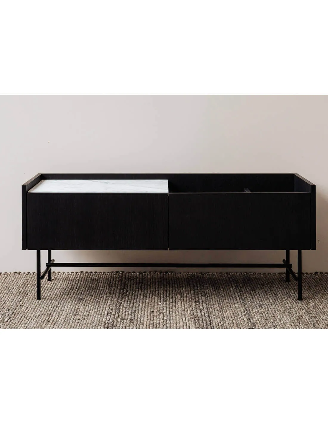 Buffet design en chene metal et marbre - forst par un'common