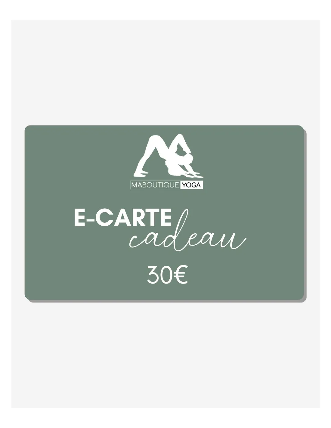 Carte cadeaux 30€ - Vêtements et accessoires de yoga