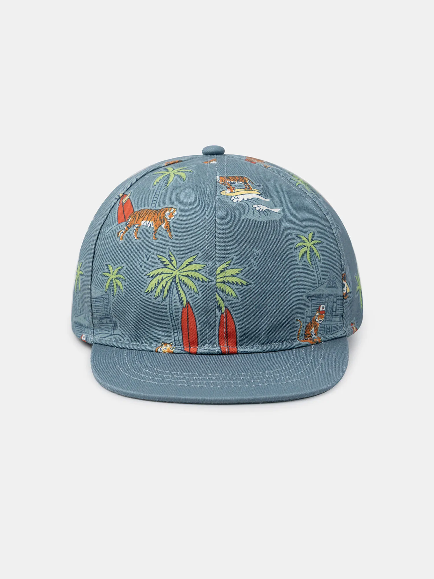 Casquette bleue avec imprimés