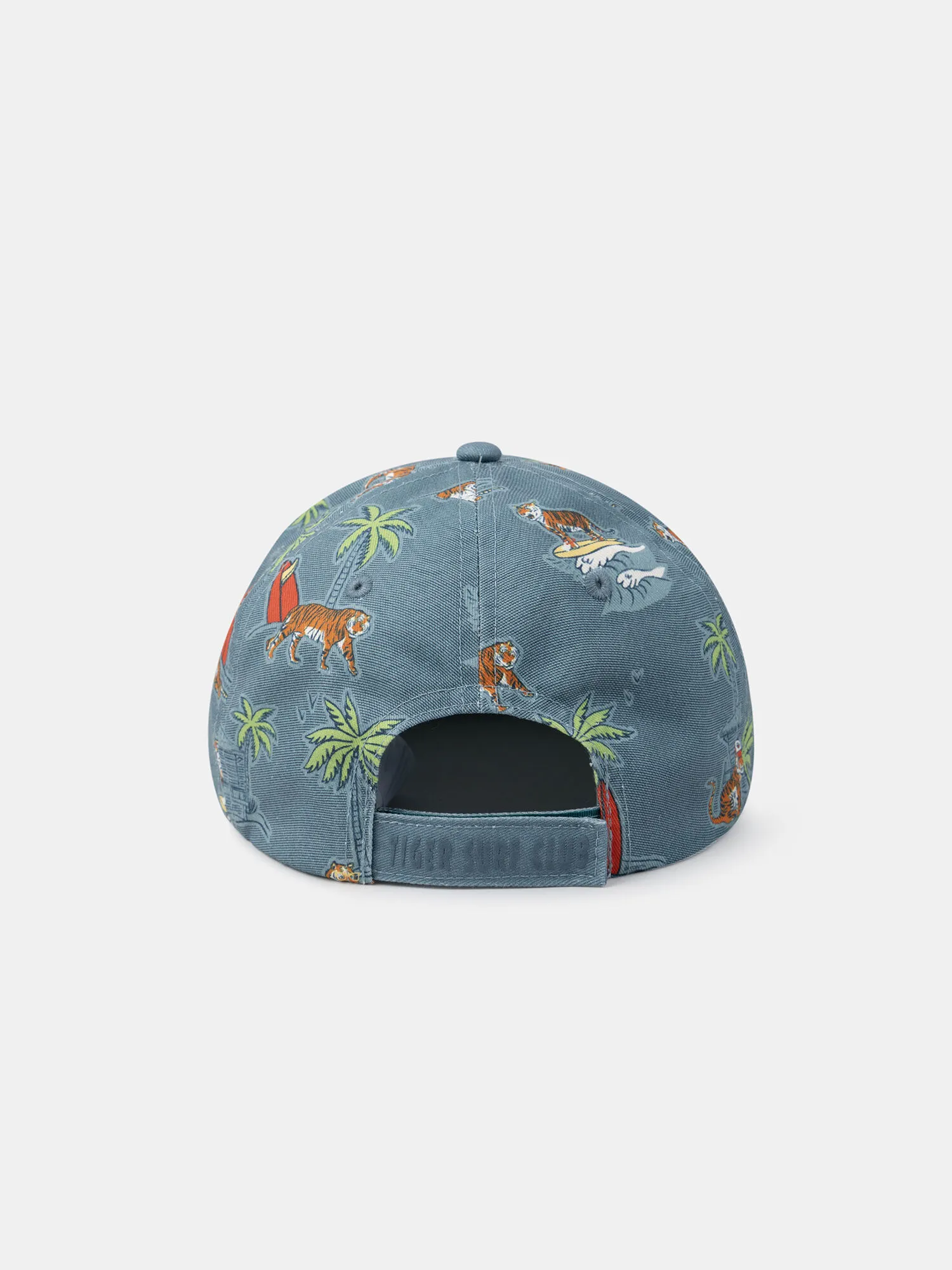 Casquette bleue avec imprimés