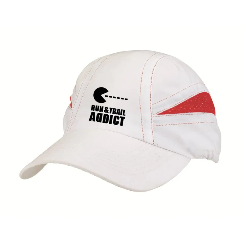 Casquette technique blanche contrastée marquage 1 couleur