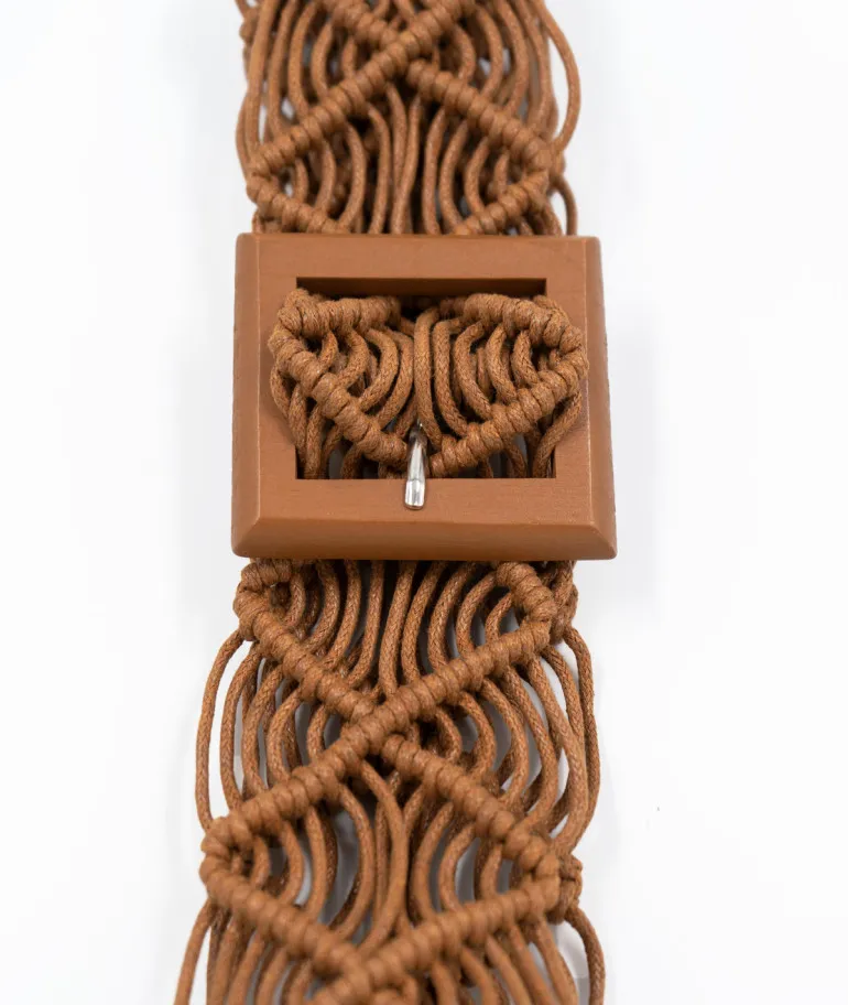 Ceinture large en macramé Kar
