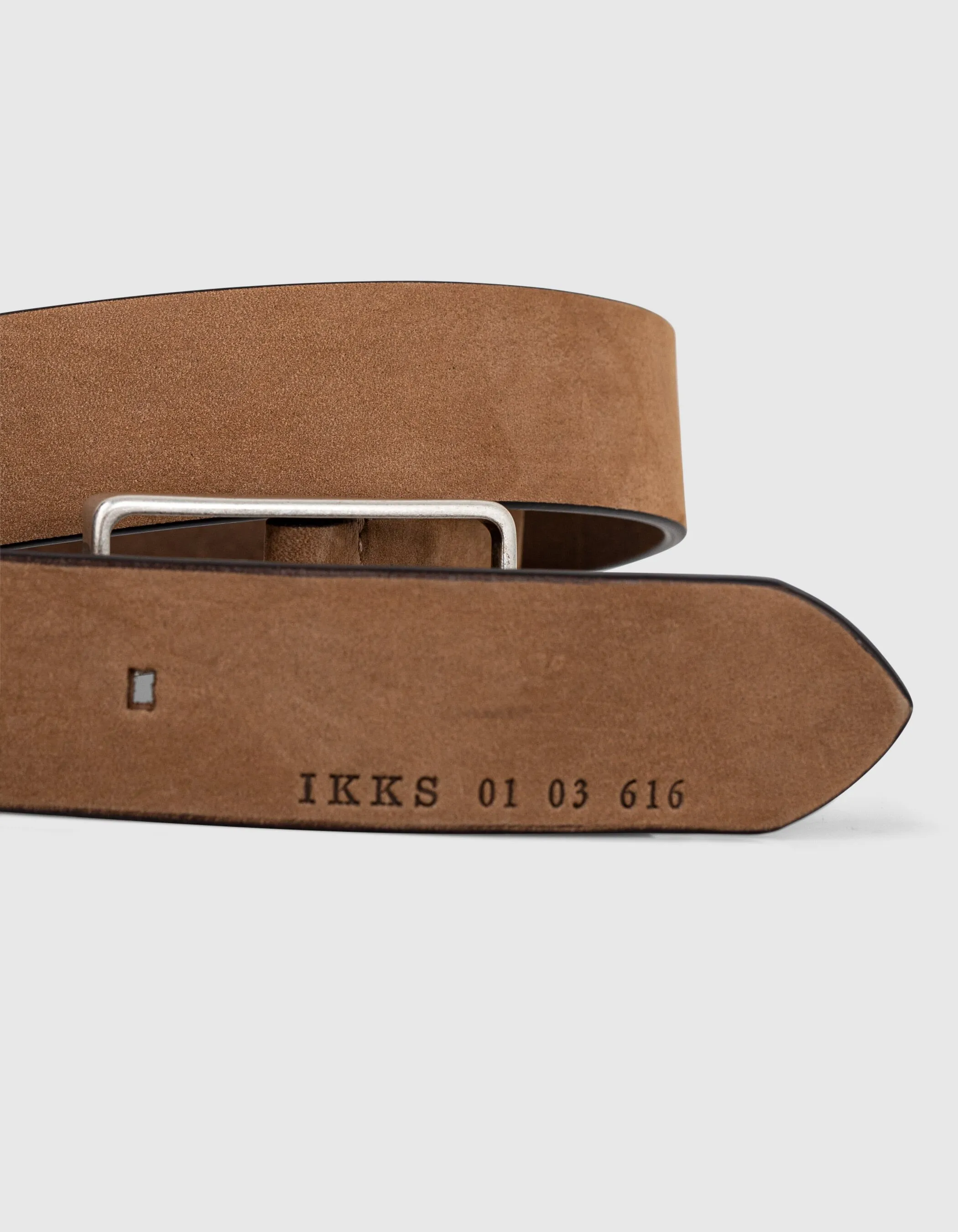 Ceinture vison en cuir Homme