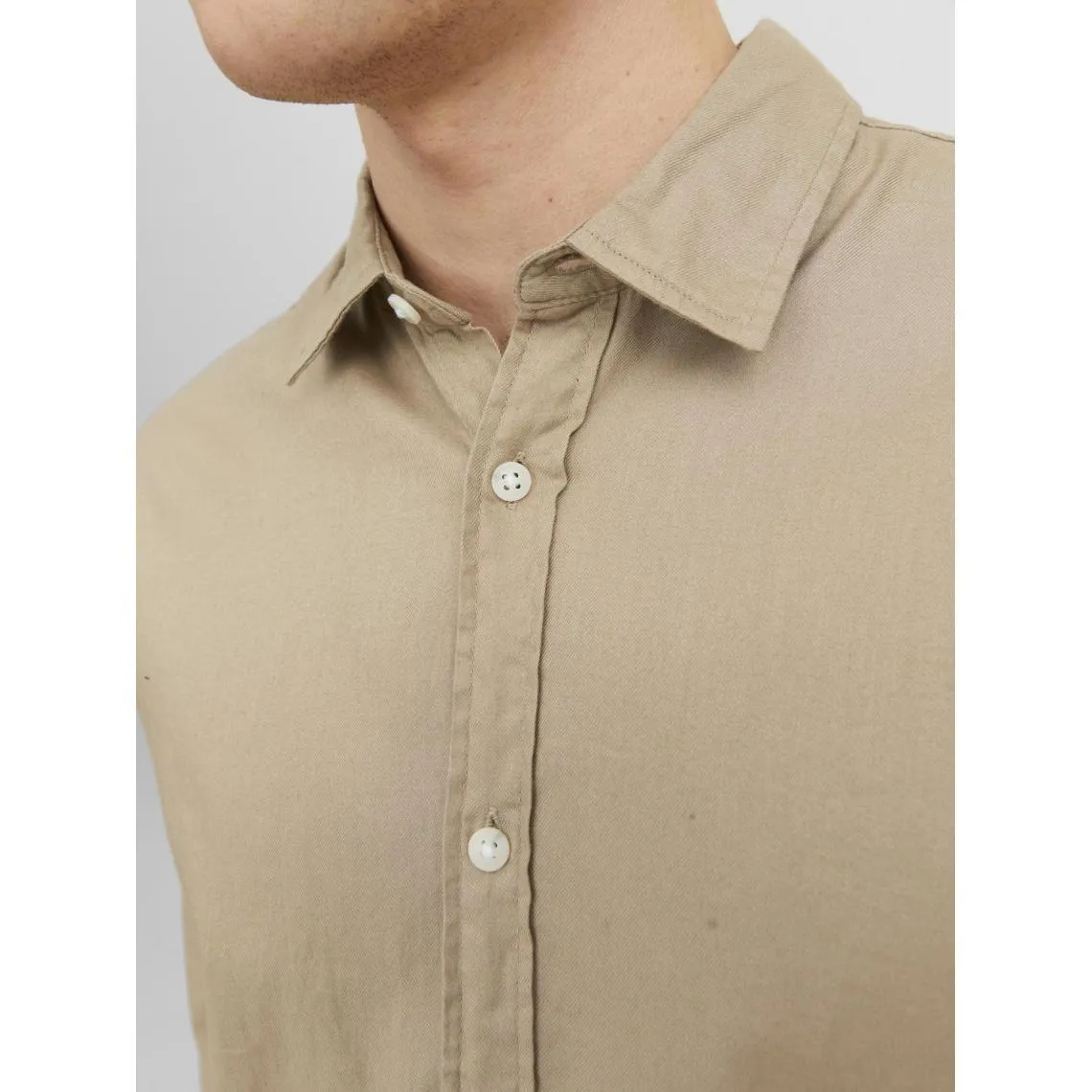 Chemise à carreaux homme beige en coton | 3 Suisses