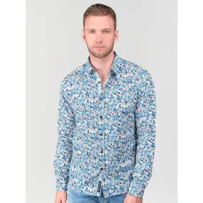 Chemise aria floral bleu homme - Le Temps Des Cerises | wimod