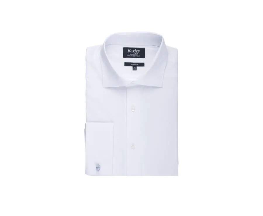 Chemise homme blanche à boutons de manchette Albertino Classic