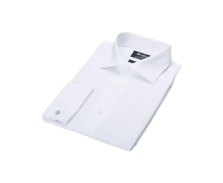 Chemise homme blanche à boutons de manchette Albertino Classic