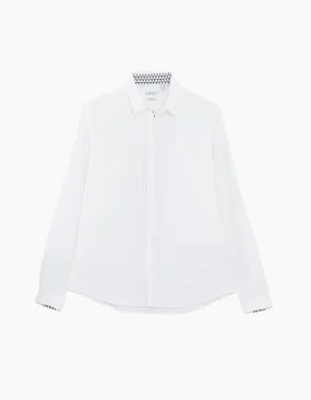 Chemise REGULAR blanche oppo géométrique Homme