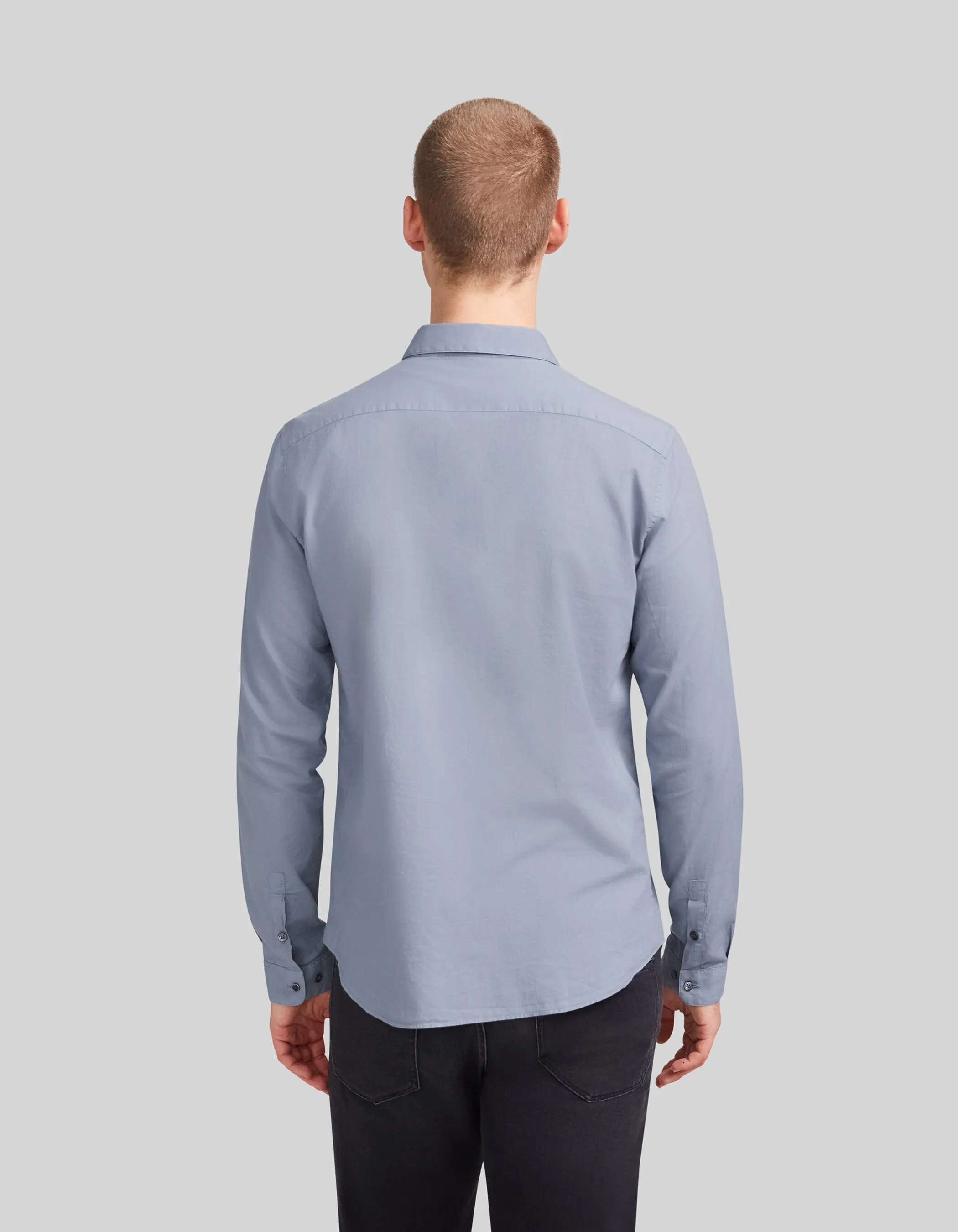 Chemise SLIM light blue voile de coton bio Homme