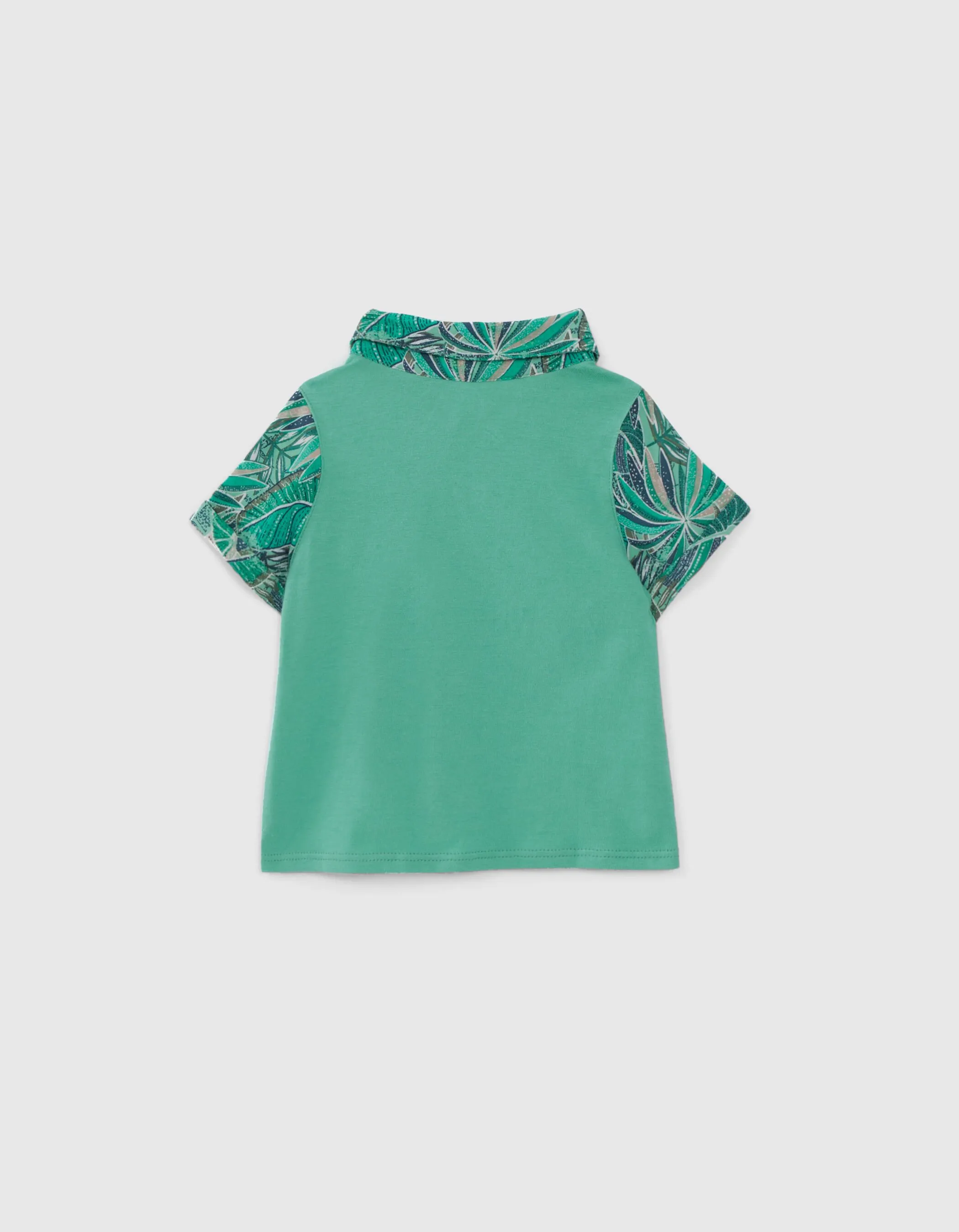 Chemise verte LENZING™ ECOVERO™ motif exotique bébé garçon