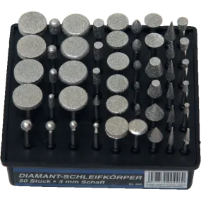 Coffret de 50 meules sur tige diamantées