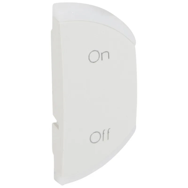 Enjoliveur simple Céliane marquage ON et OFF montage droite blanc (068281)