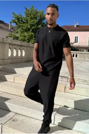 Ensemble 2 pièces T-shirt + pantalon noir