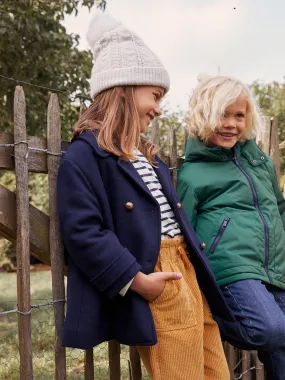 Ensemble bonnet + snood + gants ou moufles en maille torsadée fille écru - Vertbaudet