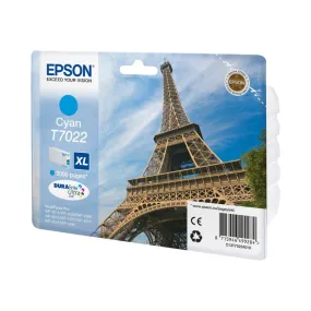 Epson T7022XL Tour Eiffel - cyan - cartouche d'encre originale