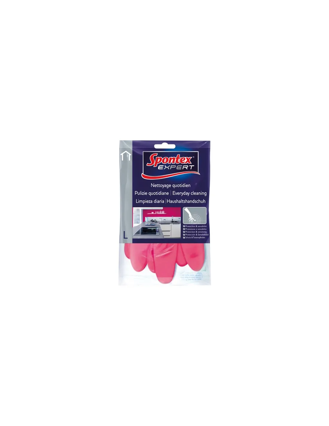 Gants nettoyage latex taille 7 travaux entretien - SPONTEX EXPERT