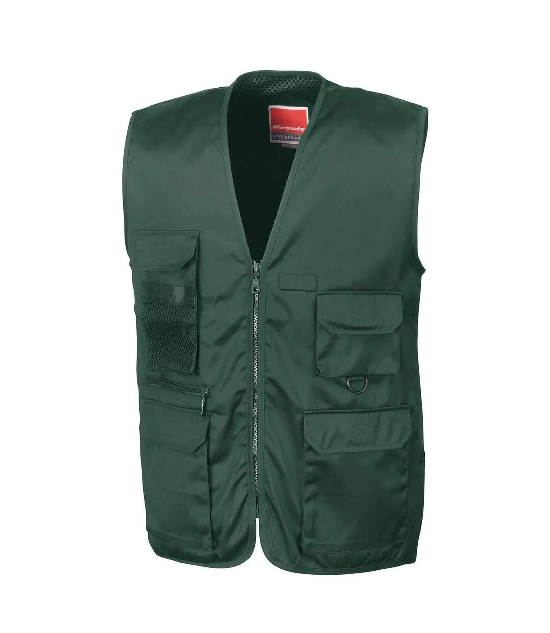 Gilet adventure safari adulte vert lichen WORK-GUARD by Result