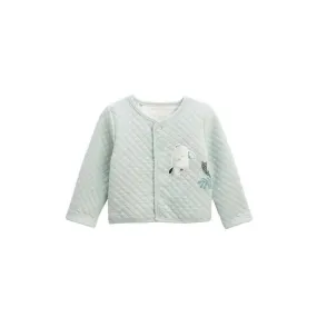 Gilet bébé réversible en coton matelassé Kimi blanc - Petit Beguin