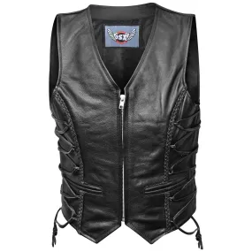 Gilet Cuir Sans Manches Femme OSX - Lucifer - Rock A Gogo