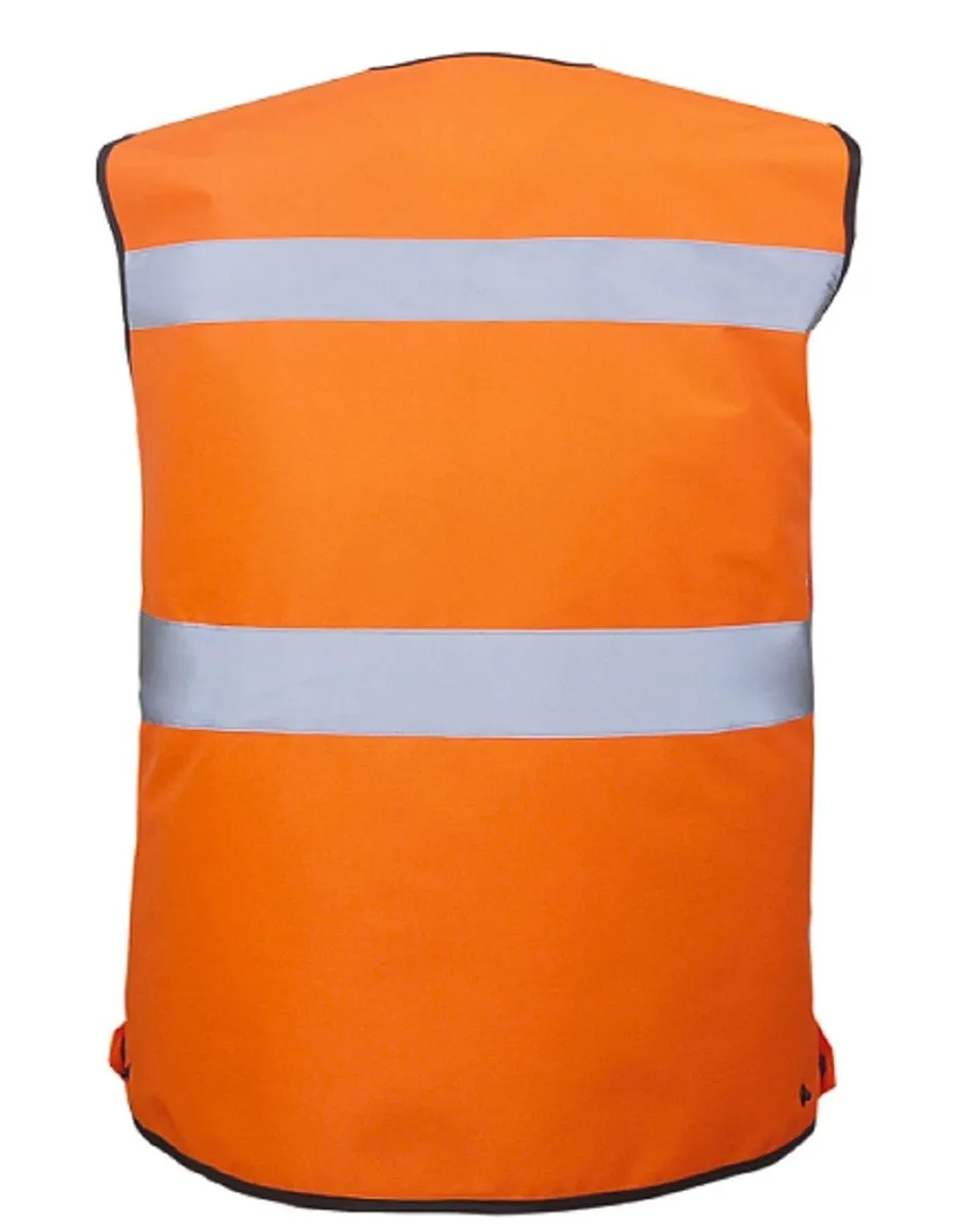 Gilet de sécurité multipoches - Haute visibilité - orange fluo - HVW108 