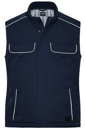 Gilet de travail rembourré softshell - JN885 - bleu marine 