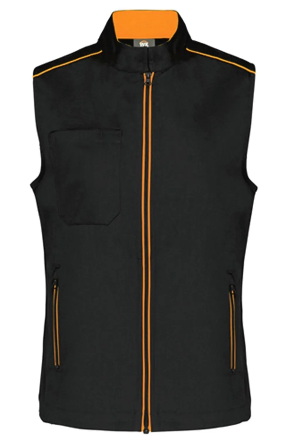 Gilet sans manches DayToDay - Femme - WK6149 - noir et orange 