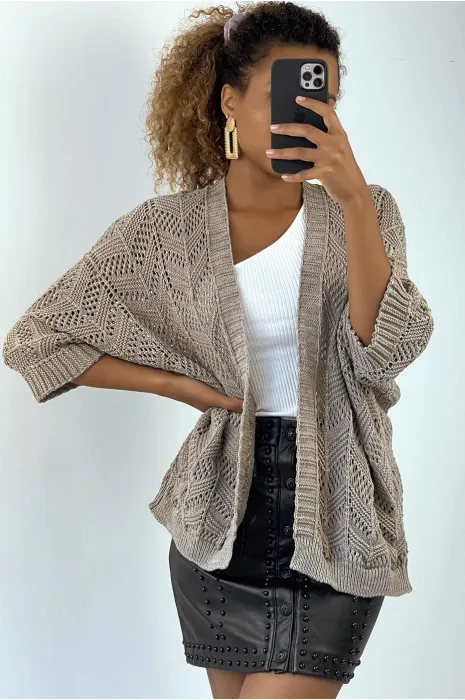 Gilet taupe très tendance et agréable à porter