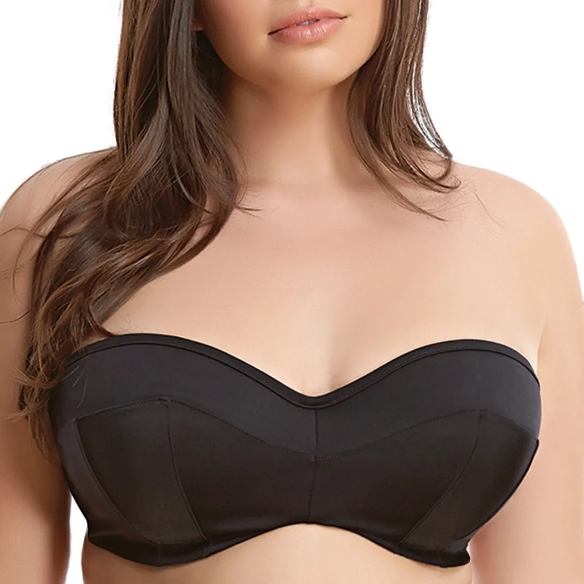 Haut de maillot bandeau grande taille Essentials Essentials Black Elomi