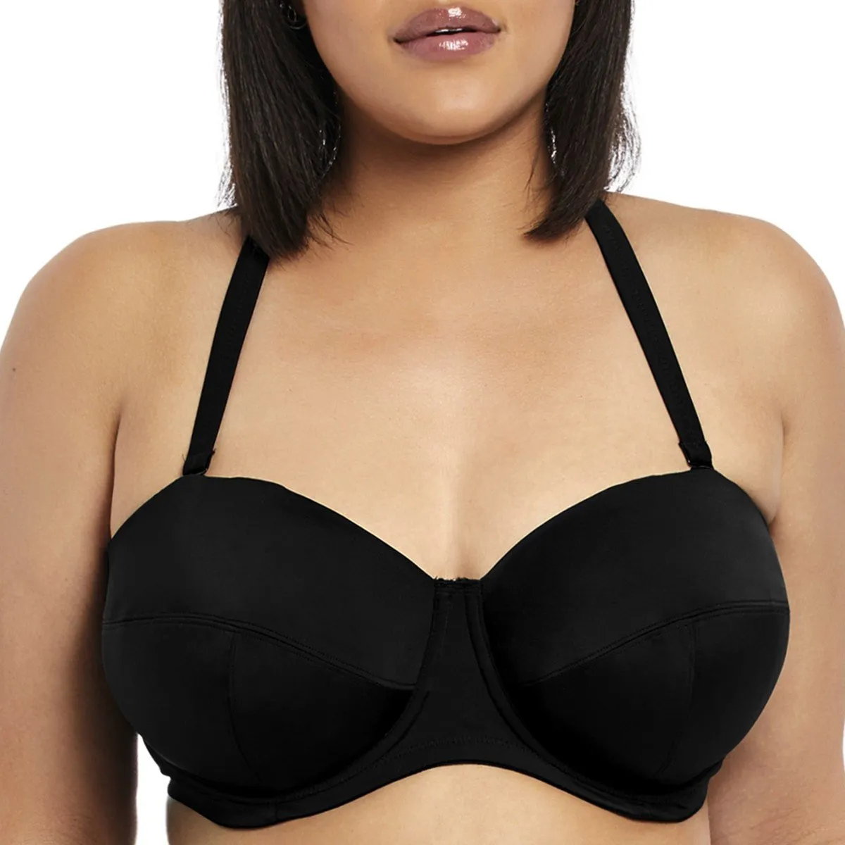 Haut de maillot bandeau grande taille Essentials Essentials Black Elomi