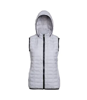 Honeycomb gilet sans manche zippée femme blanc 2786