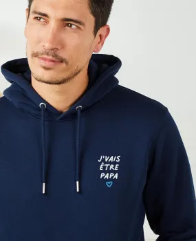 Hoodie homme J'vais être papa brodé