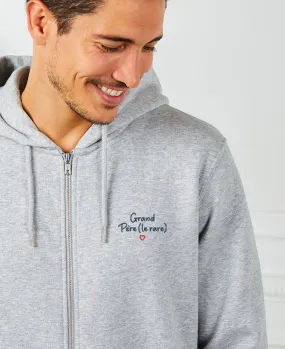 Hoodie zippé homme Grand-Père le rare (brodé)