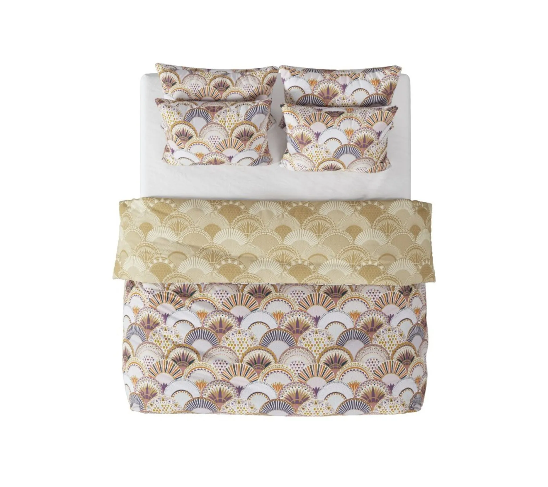 Housse De Couette 240x220 Aikupito + 2 Taies Coton 57 Fils