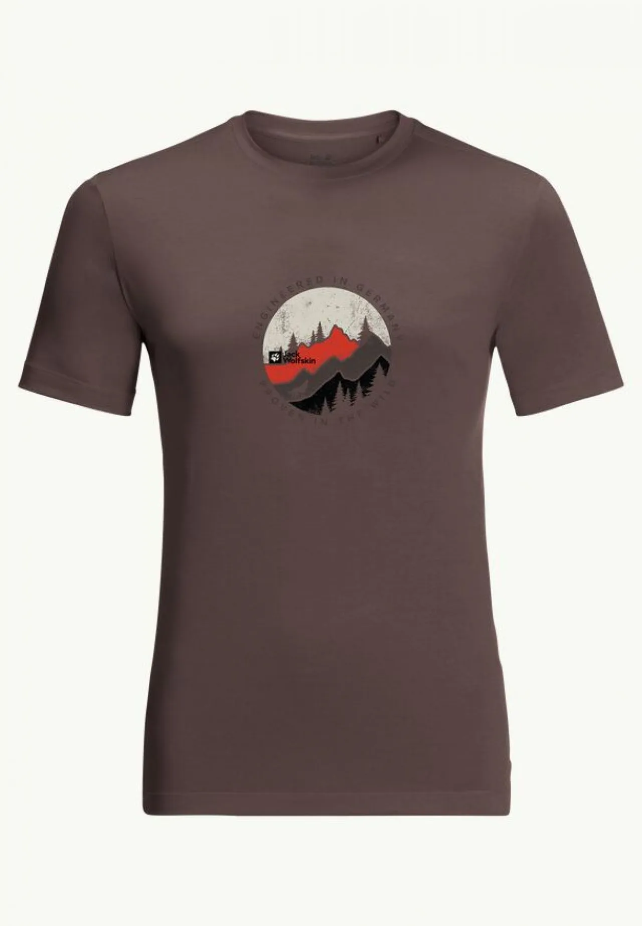 JACK WOLFSKINS HIKKING SS TEE RED EARTH Tee shirt de randonnée