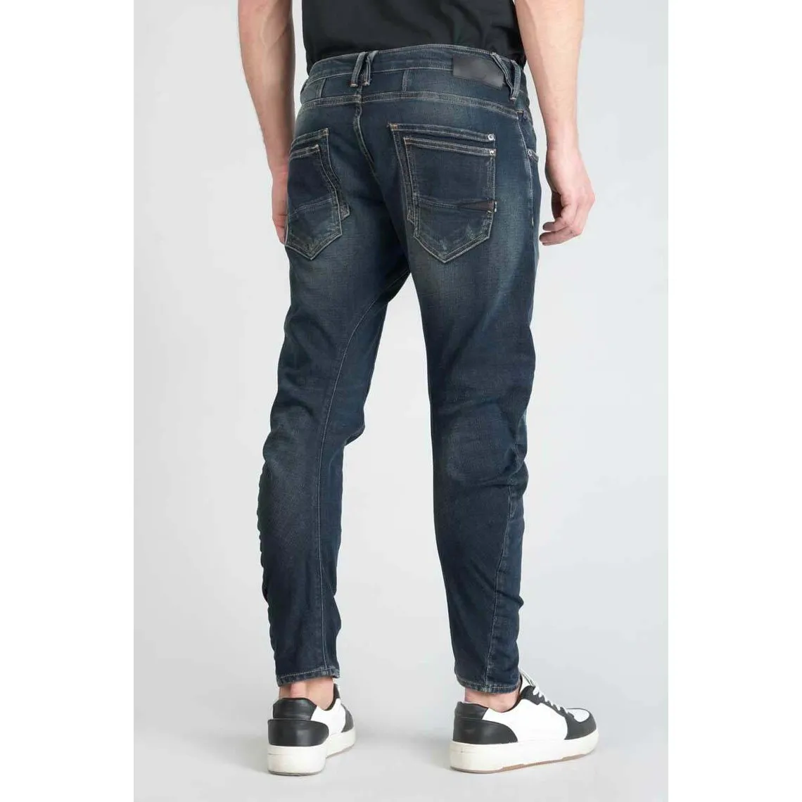 Jeans tapered 903, longueur 34 bleu en coton Owen | 3 Suisses