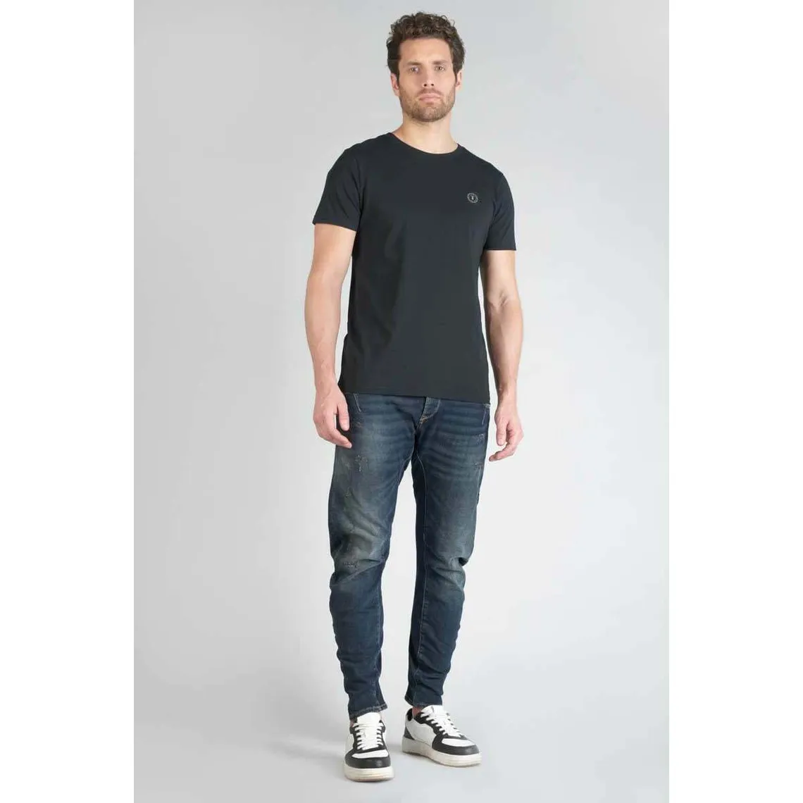 Jeans tapered 903, longueur 34 bleu en coton Owen | 3 Suisses