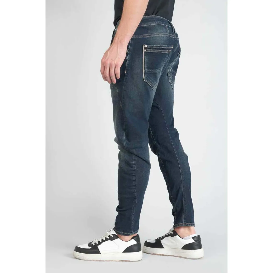 Jeans tapered 903, longueur 34 bleu en coton Owen | 3 Suisses