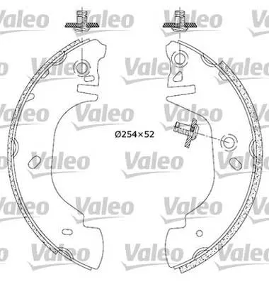 Jeu de mâchoires de frein VALEO 553845 