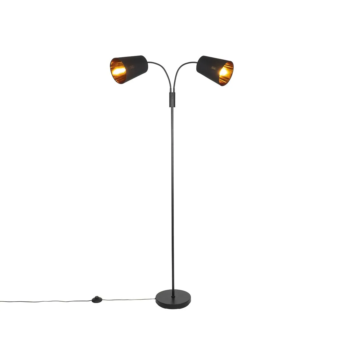 Lampadaire intelligent noir avec 2 WiFi P45 - Carmen
