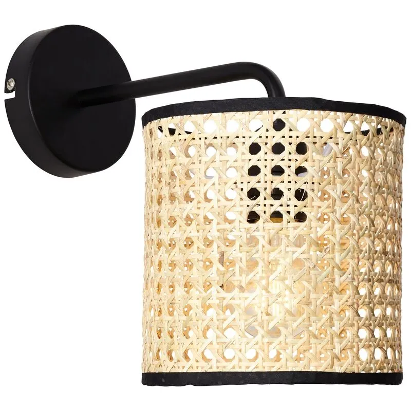 Landelijke wandlamp Emmelie, Rotan
