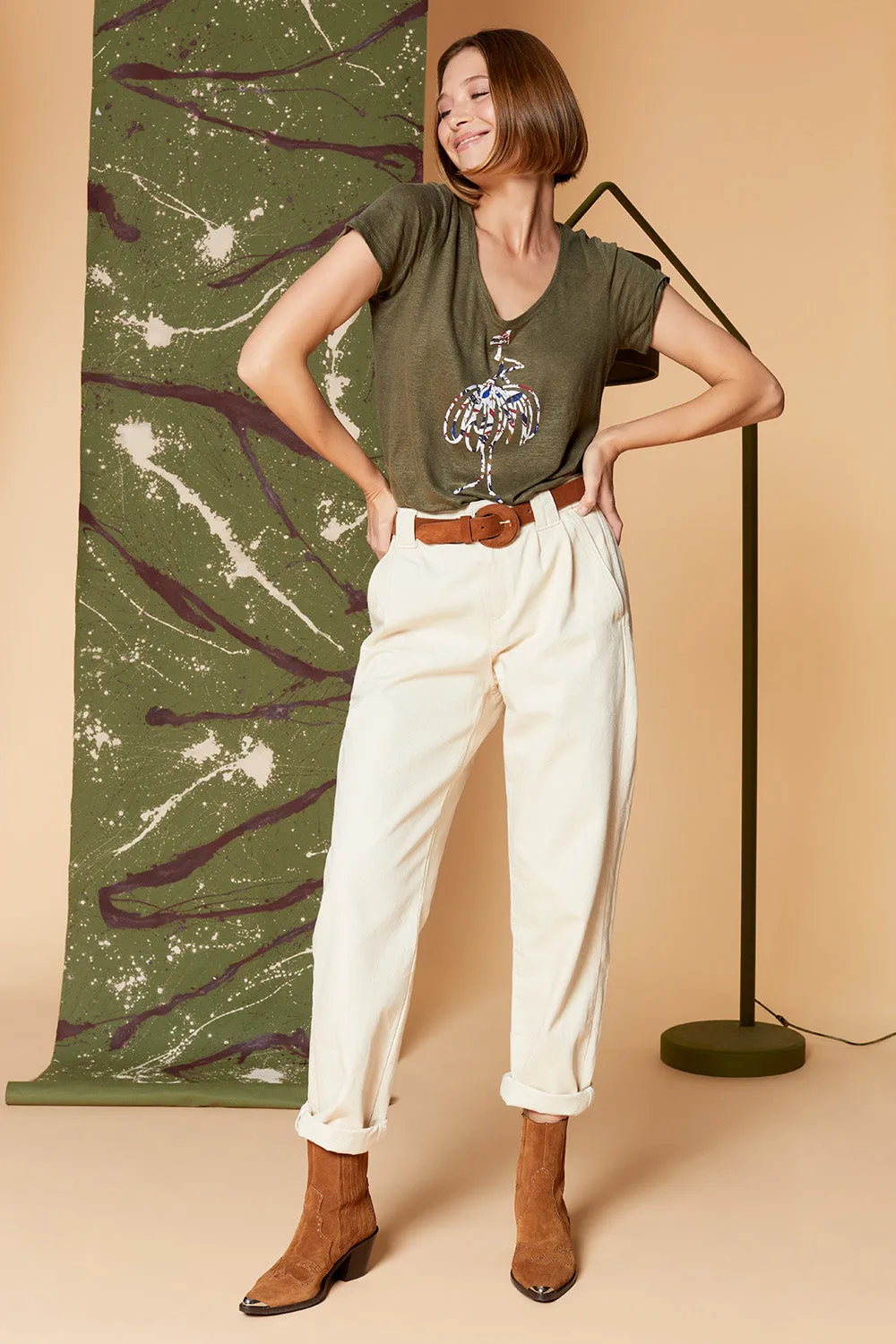 LE PLAY - Pantalon chino ceramic 7/8ème