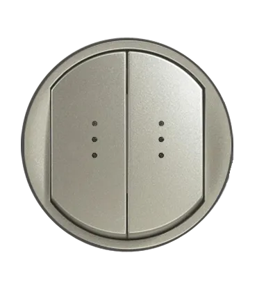 Legrand 068304 | Enjoliveur Céliane Titane double VV ou poussoir à voyant