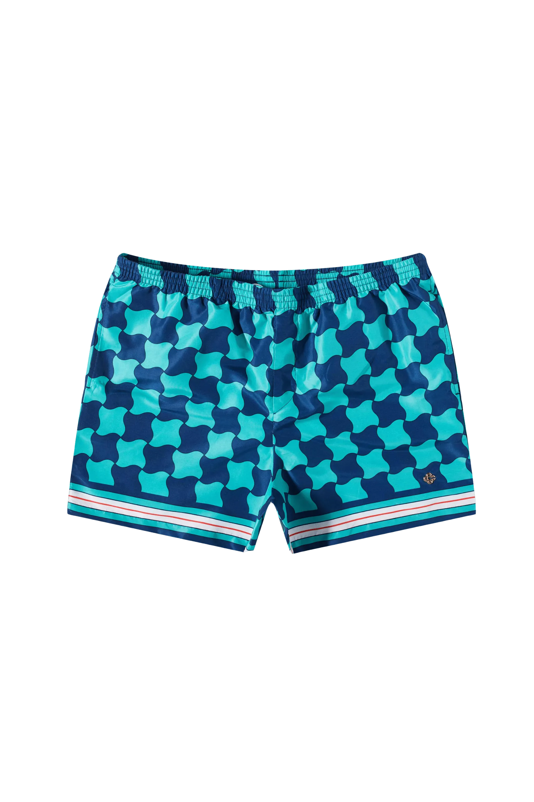 Maillot de Bain Damier Bleu Vert