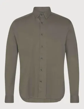 Mos Mosh - Chemise Homme Marco Crunch Jersey Toffee - Boutiques Seven's