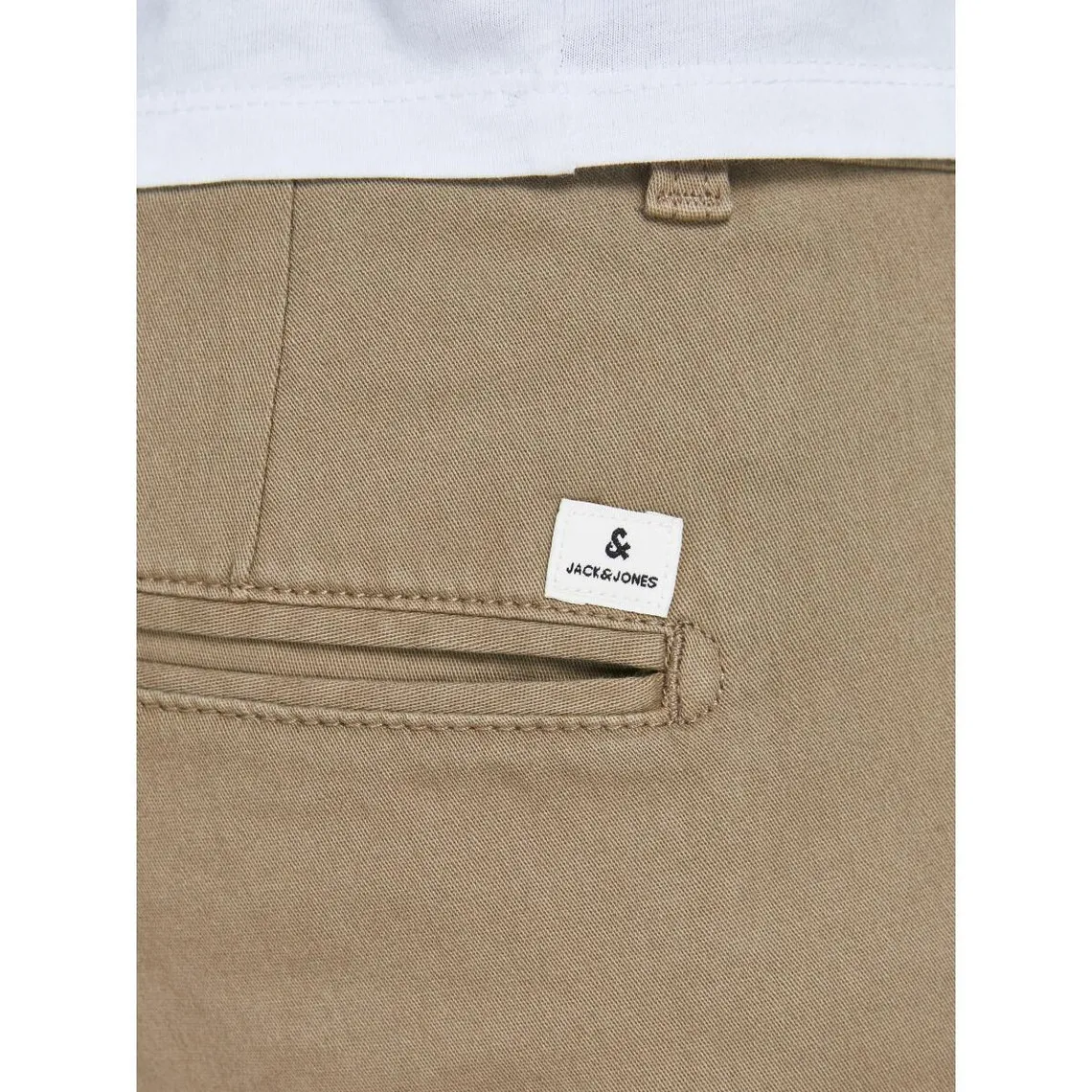 Pantalon chino Slim Fit Beige en coton Logan Jack & Jones - Pantalon Homme sur MenCorner