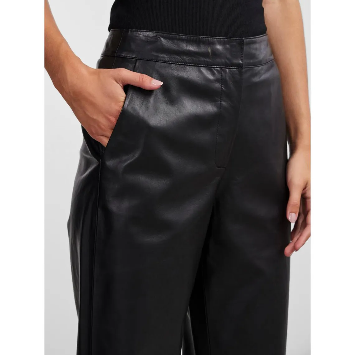 Pantalon en cuir noir | 3 Suisses